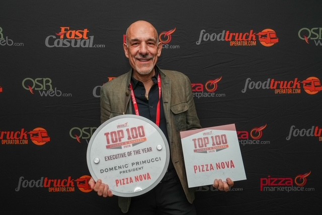 Pizza Nova ranks 12th among the Top 75 brands at Pizza Marketplace's Top 100 Movers & Shakers Awards ceremony